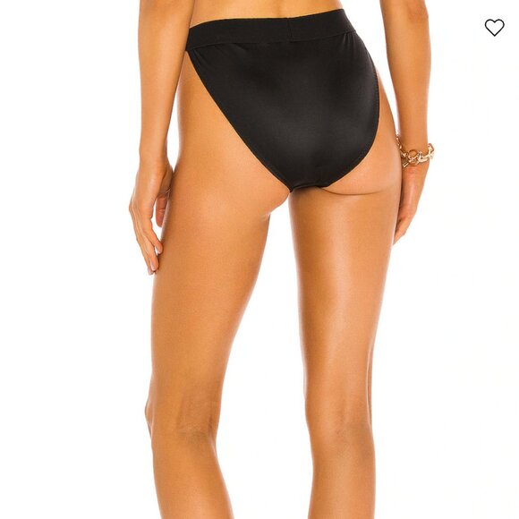 Norma Kamali Banded Bikini Bottom In Black - Picture 3 of 6